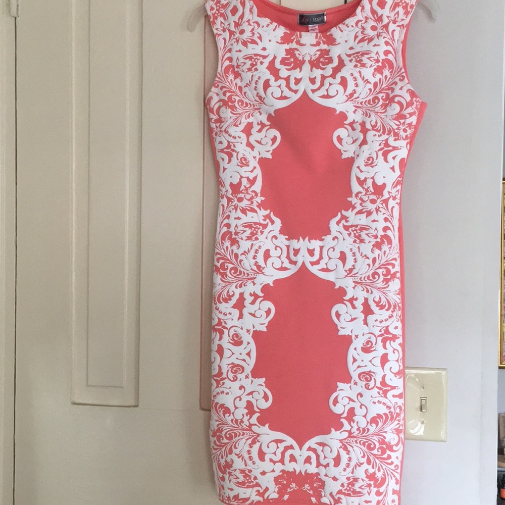 ASOS coral bodycon dress